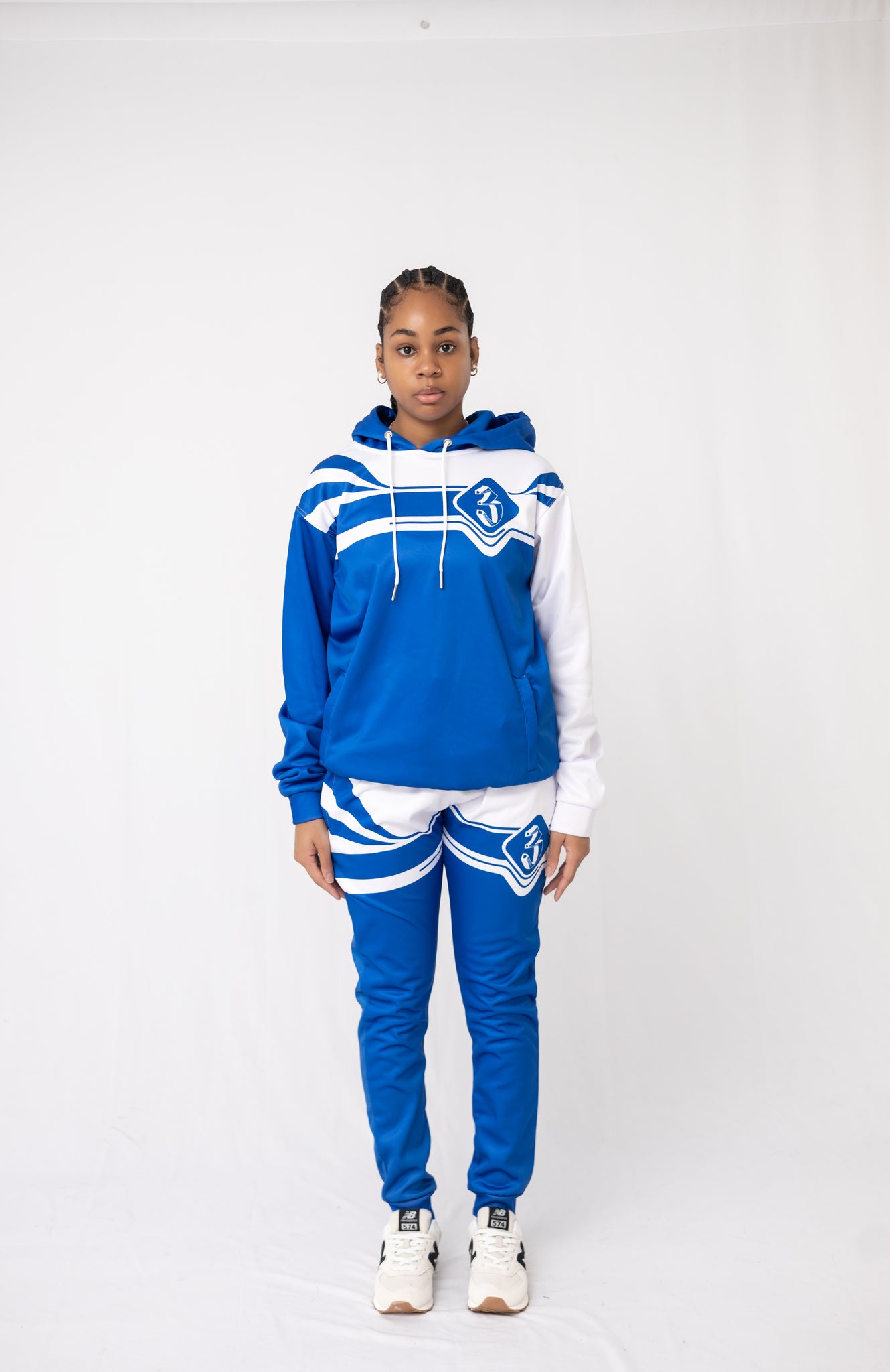 Blue& White Sublimation Tracksuit